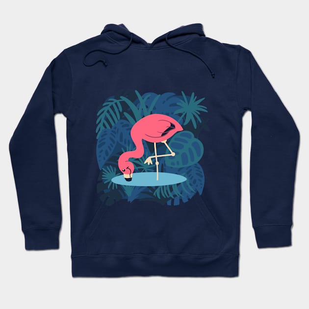 Flamingo Hoodie by Abbilaura